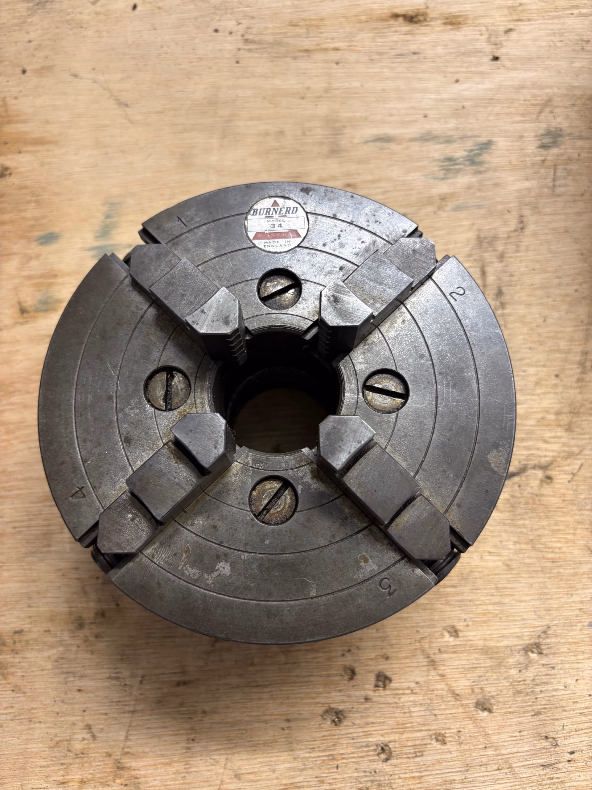 6" 4 Jaw Pratt Burnerd Lathe Chuck Model 34