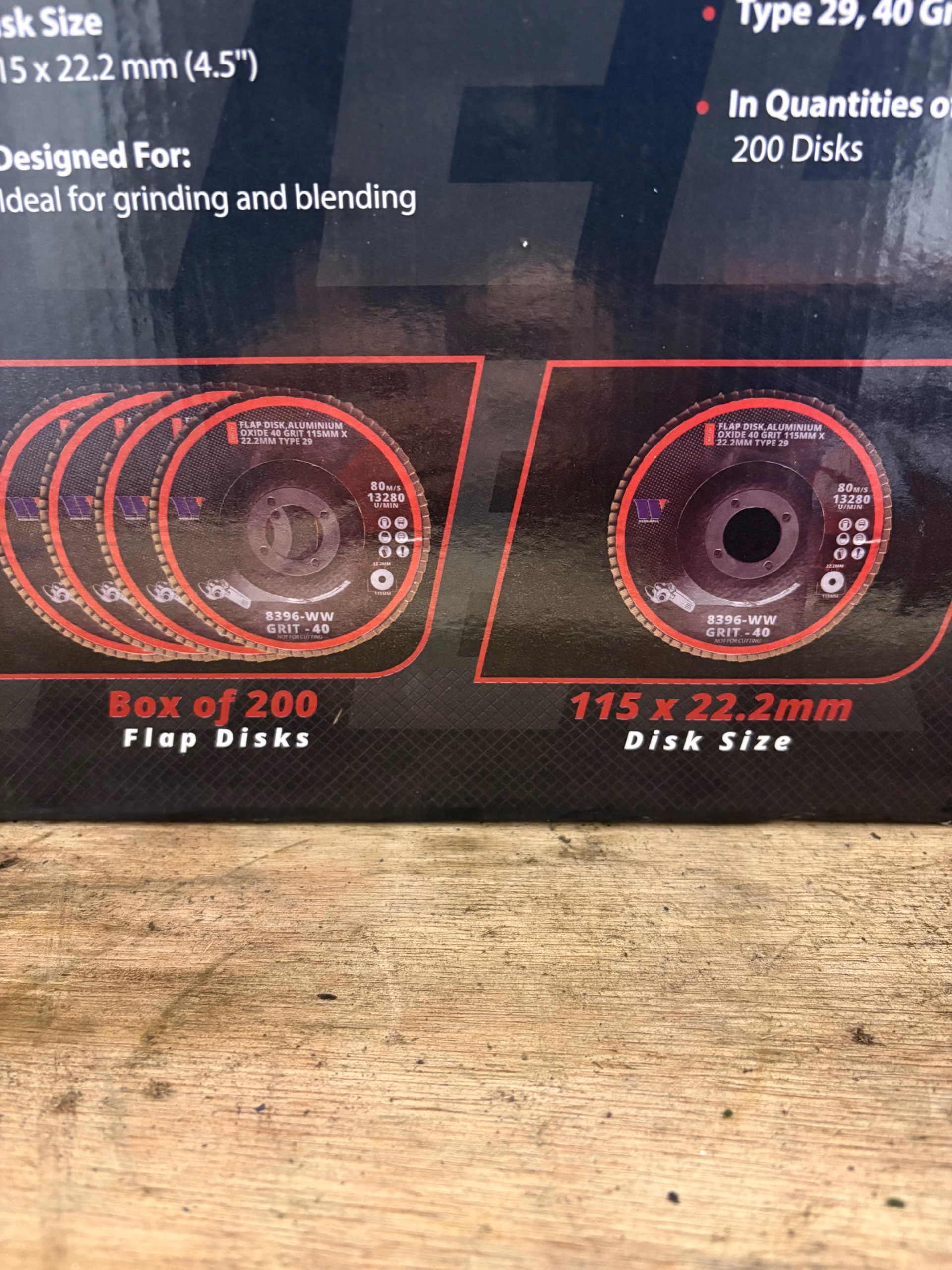 Werkzeug Flap Disk Type 29 115mm x 22.2mm (20 per Box)