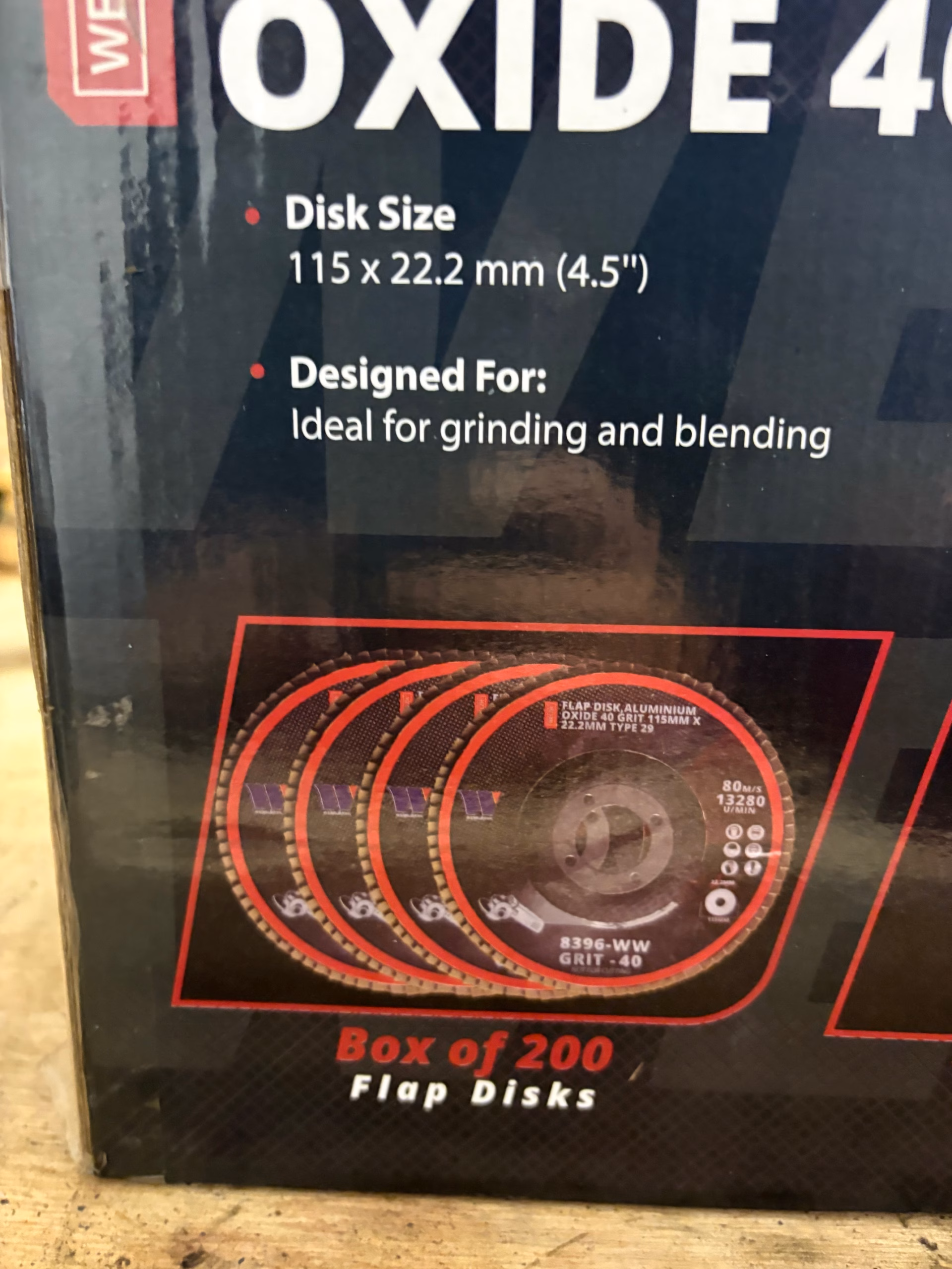 Werkzeug Flap Disk Type 29 115mm x 22.2mm (20 per Box)