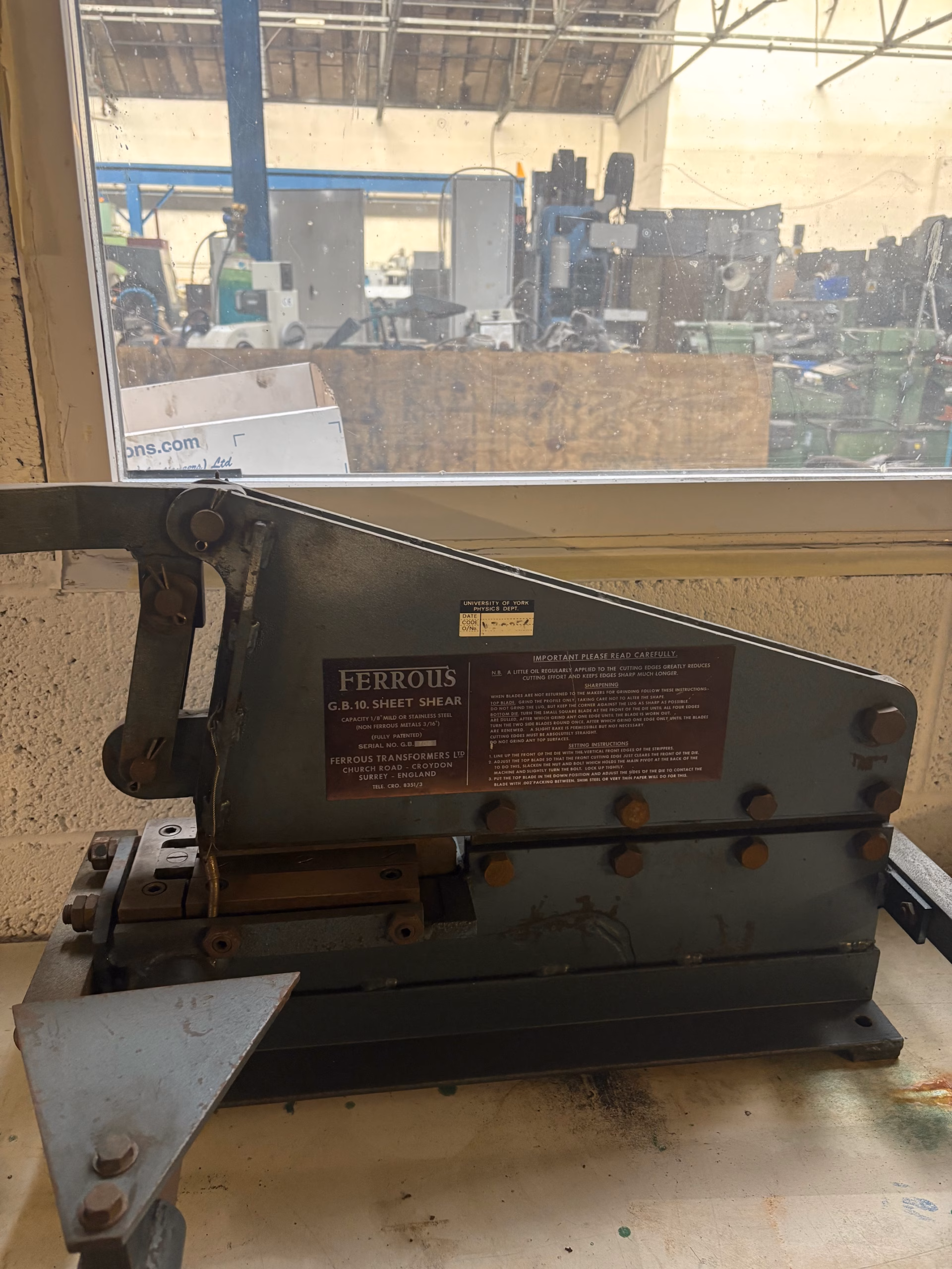 Ferrous GB 10 Sheet Shear